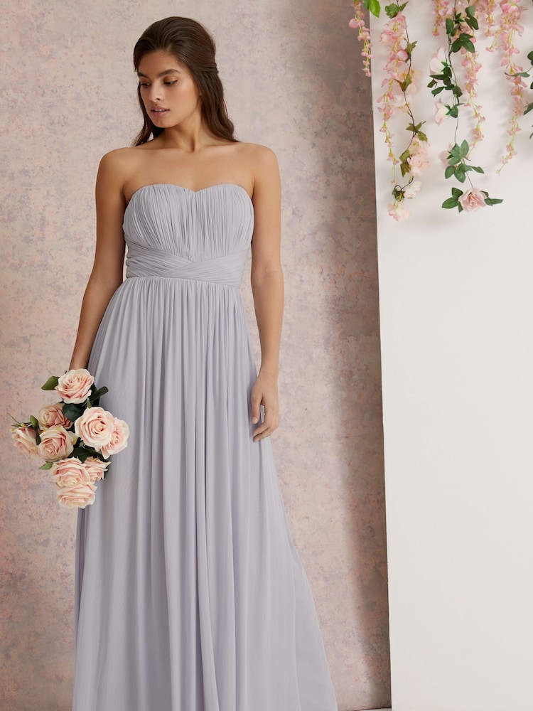 bleu - Lipsy Bridesmaid Bella Robe de demoiselle d’honneur bandeau multi-positions - Image 3 of 4