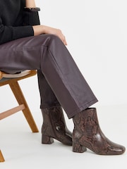 JD Williams Animal Wide Fit Block Heel Ankle Boots - Image 1 of 4