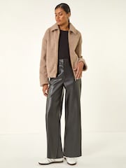 Roman Brown Boucle Bomber Jacket - Image 4 of 4