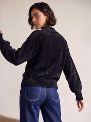 Roman Black Festive Sequin Bow Knit Jumper - Image 4 of 4