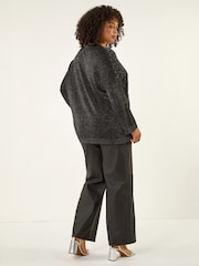 Roman Black Curve Hotfix Knit Top - Image 4 of 4