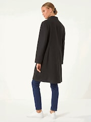 Abrigo sartorial con cuello alzado y detalle de bolsillos de Roman - Imagen 3 de 5