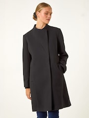 Abrigo sartorial con cuello alzado y detalle de bolsillos de Roman - Imagen 4 de 5