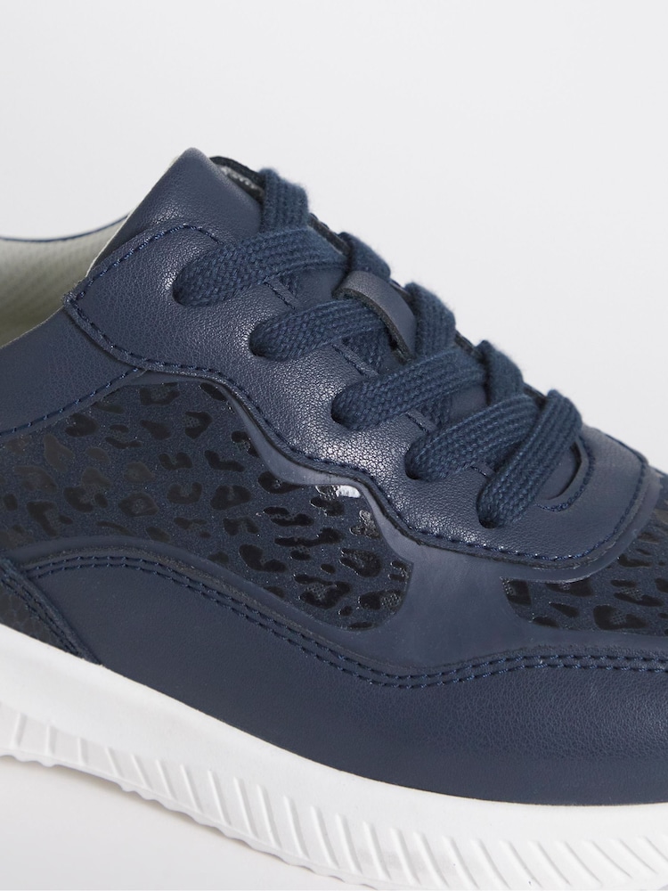 JD Williams Blue Extra Wide Fit Lace Up Trainer With Side Detail Shoes - Image 4 of 4 JD Williams Blue Extra Wide Fit Lace Up Trainer With Side Detail Shoes - Image 4 of 4