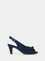 JD Williams Blue Wide Fit Peep Toe Heels - Image 2 of 4