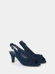 JD Williams Blue Wide Fit Peep Toe Heels - Image 3 of 4