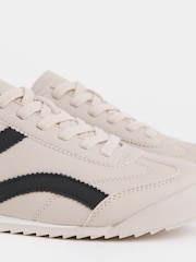JD Williams Cream Retro Slim Trainers - Image 4 of 4