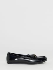 JD Williams Black Wide Fit Buckle Detail Loafers - Image 2 of 4