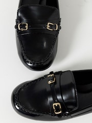 JD Williams Black Wide Fit Buckle Detail Loafers - Image 4 of 4