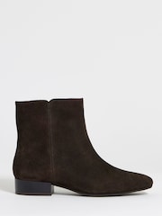 JD Williams Brown Wide Fit Suede Ankle Boots - Image 3 of 4