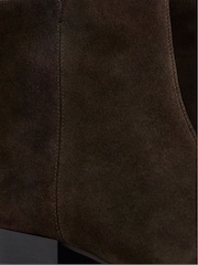 JD Williams Brown Wide Fit Suede Ankle Boots - Image 4 of 4