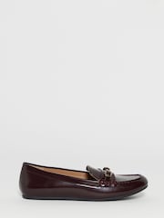 JD Williams Red Wide Fit Buckle Detail Loafers - Image 2 of 4