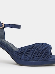 JD Williams Blue Extra Wide Fit Pleated Two Part Heels - Image 4 of 4