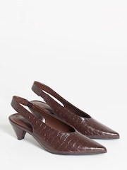 JD Williams Brown Slingback Pointed Sandals - Image 3 of 4