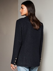 Lipsy Navy Boucle Blazer - Image 4 of 8