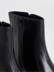 JD Williams Black Wide Fit Leather Ankle Boots - Image 4 of 4