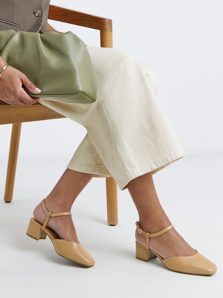 JD Williams Natural Two Part Heeled Shoes - Image 1 of 4 JD Williams Natural Two Part Heeled Shoes - Image 1 of 4