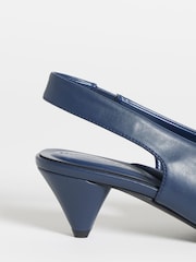 JD Williams Blue Extra Wide Fit Slingback Pointed Heel Sandals - Image 4 of 4