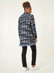 Roman rutete frynser i strikket Cardigan - Bilde 3 av 4