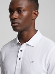 Calvin Klein Golf White Metro Liquid Touch Polo Shirt - Image 3 of 9