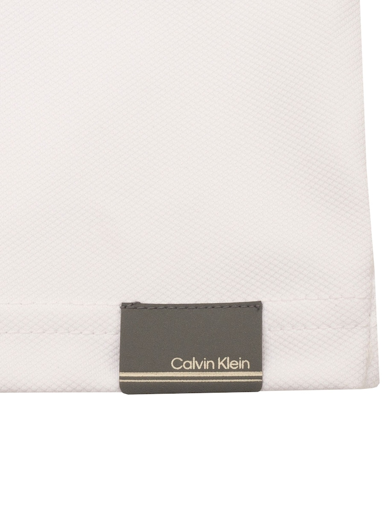 Calvin Klein Golf White Metro Liquid Touch Polo Shirt - Image 9 of 9 Calvin Klein Golf White Metro Liquid Touch Polo Shirt - Image 9 of 9