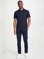 Calvin Klein Golf Blue Metro Liquid Touch Polo Shirt - Image 4 of 9