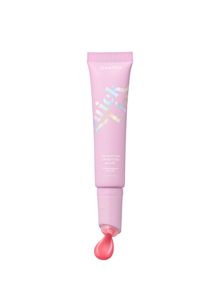 Quick Flick Strawberry Sugar Lip Tri-Peptide Butter Glaze - Image 1 of 7 Quick Flick Strawberry Sugar Lip Tri-Peptide Butter Glaze - Image 1 of 7
