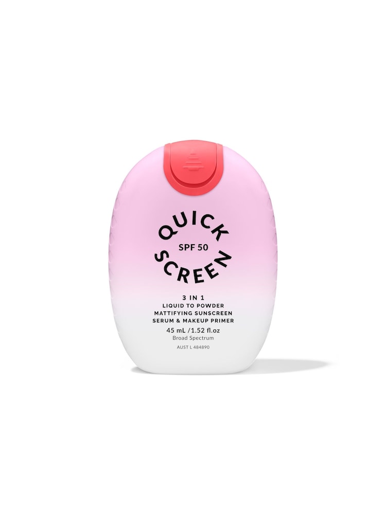 Quick Flick Screen SPF50 Liquid to Powder Mattifying Serum & Primer - Watermelon - Image 1 of 4 Quick Flick Screen SPF50 Liquid to Powder Mattifying Serum & Primer - Watermelon - Image 1 of 4