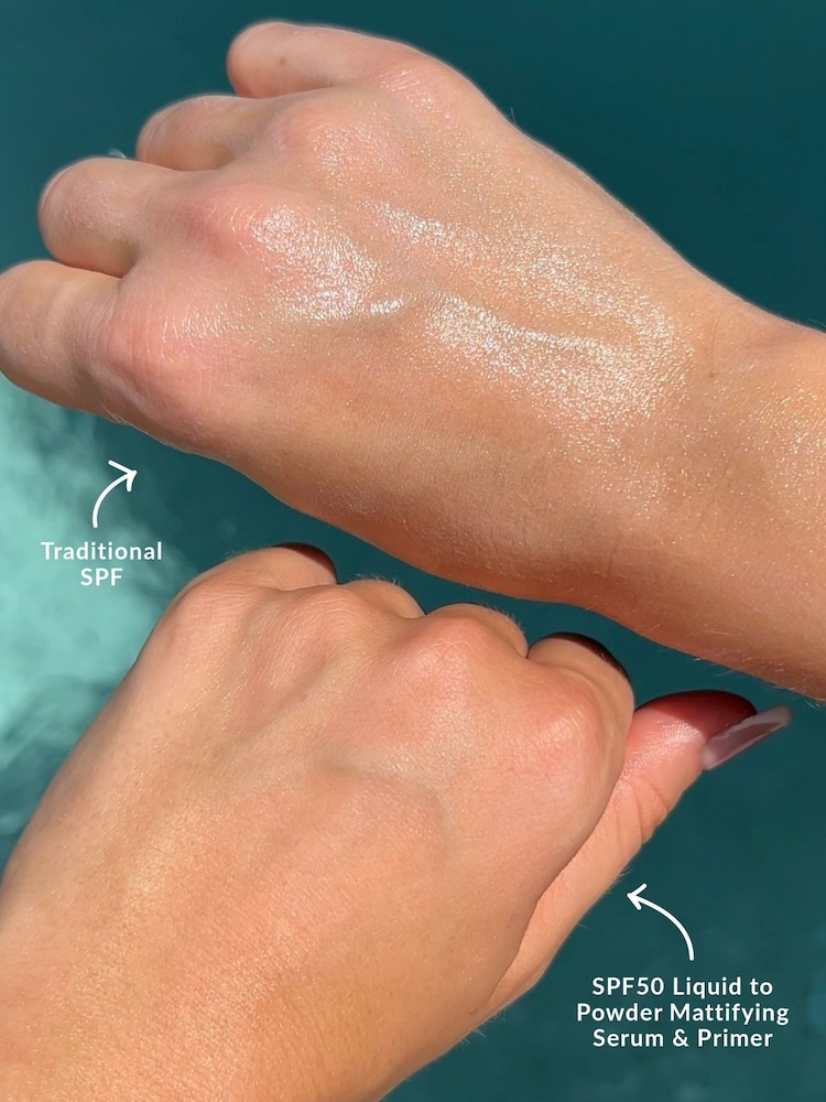 Quick Flick Screen SPF50 Liquid to Powder Mattifying Serum & Primer - Watermelon - Image 4 of 4 Quick Flick Screen SPF50 Liquid to Powder Mattifying Serum & Primer - Watermelon - Image 4 of 4