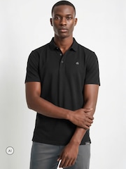 Calvin Klein Golf Black Metro Liquid Touch Polo Shirt - Image 1 of 9