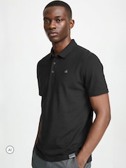 Calvin Klein Golf Black Metro Liquid Touch Polo Shirt - Image 2 of 9