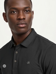 Calvin Klein Golf Black Metro Liquid Touch Polo Shirt - Image 3 of 9