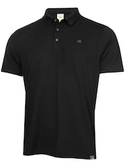 Calvin Klein Golf Black Metro Liquid Touch Polo Shirt - Image 5 of 9