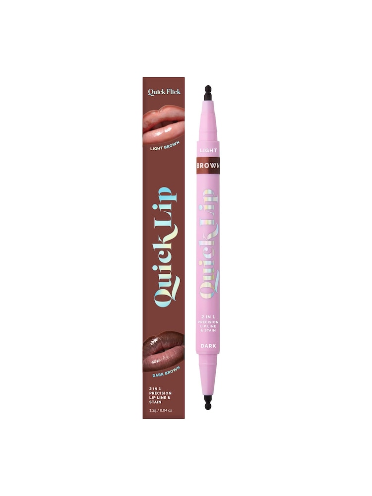 Quick Flick Brown Lip 2 in 1 Double Sided Precision Lip Liner & Stain - Image 1 of 7 Quick Flick Brown Lip 2 in 1 Double Sided Precision Lip Liner & Stain - Image 1 of 7