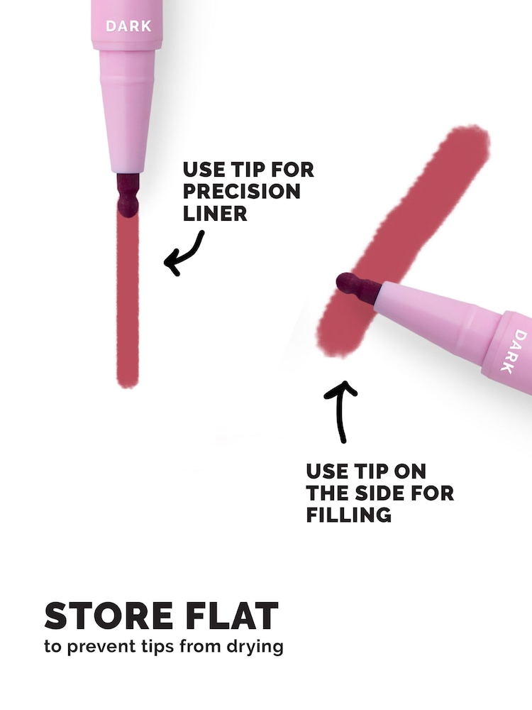Quick Flick Pink Lip 2 in 1 Double Sided Precision Lip Liner & Stain - Image 2 of 8 Quick Flick Pink Lip 2 in 1 Double Sided Precision Lip Liner & Stain - Image 2 of 8