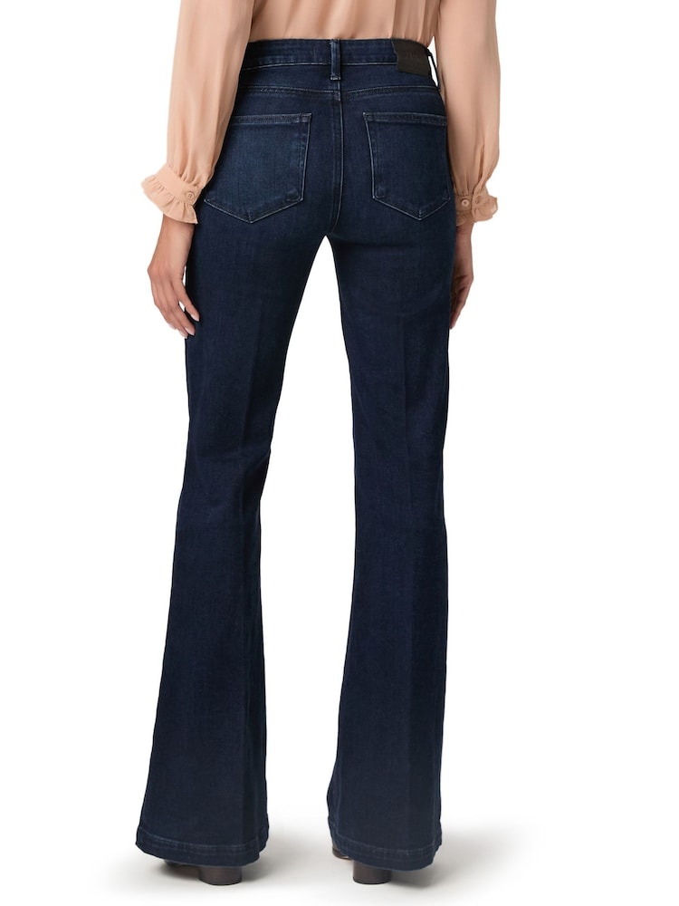 Paige Blue Genevieve 32" High Rise Bespoke Wash Flared Jeans - Image 2 of 5