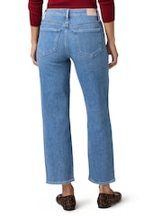 Paige Blue Mason 27" Mid Rise Straight Leg Ankle Crop Big Ben Wash Jeans - Image 2 of 5