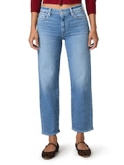 Paige Blue Mason 27" Mid Rise Straight Leg Ankle Crop Big Ben Wash Jeans - Image 4 of 5