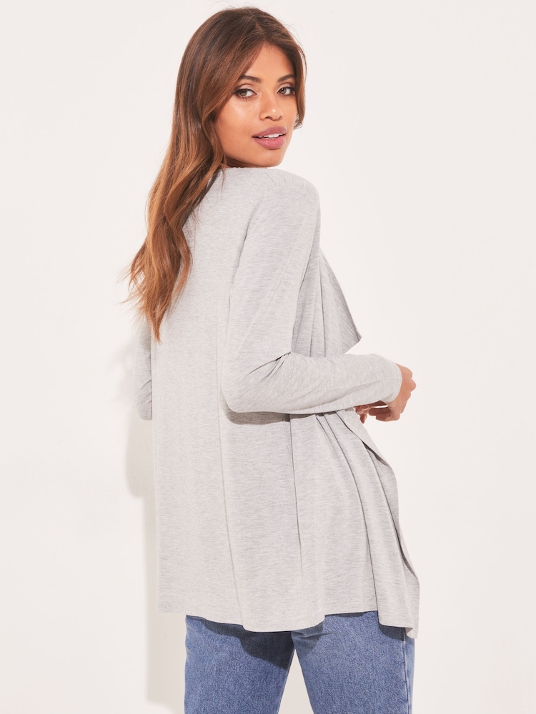 Lipsy Grey Waterfall Cardigan - Image 1 of 1