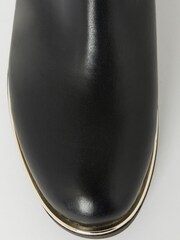 Lipsy Black Zip Flat Ankle Boot - Leather Look - Image 4 of 6