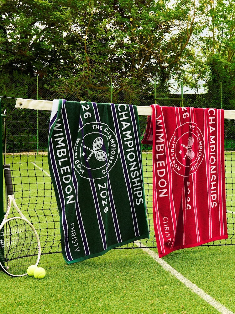 Christy Green/Purple Wimbledon Official Championship 2026 Towel - Image 1 of 6