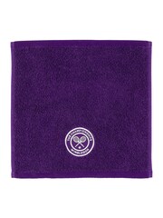 Christy Green Purple Wimbledon Embroidered Cotton Face Cloth Towel Pack - Image 4 of 4