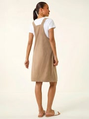 Roman Natural Petite Corduroy Pinny Dress - Image 4 of 4