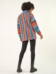 Roman Brown Space Dye Roll Neck Knit Jumper - Image 3 of 4