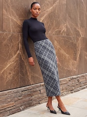 Roman Check Shadow Panel Skirt - Imagen 2 de 4