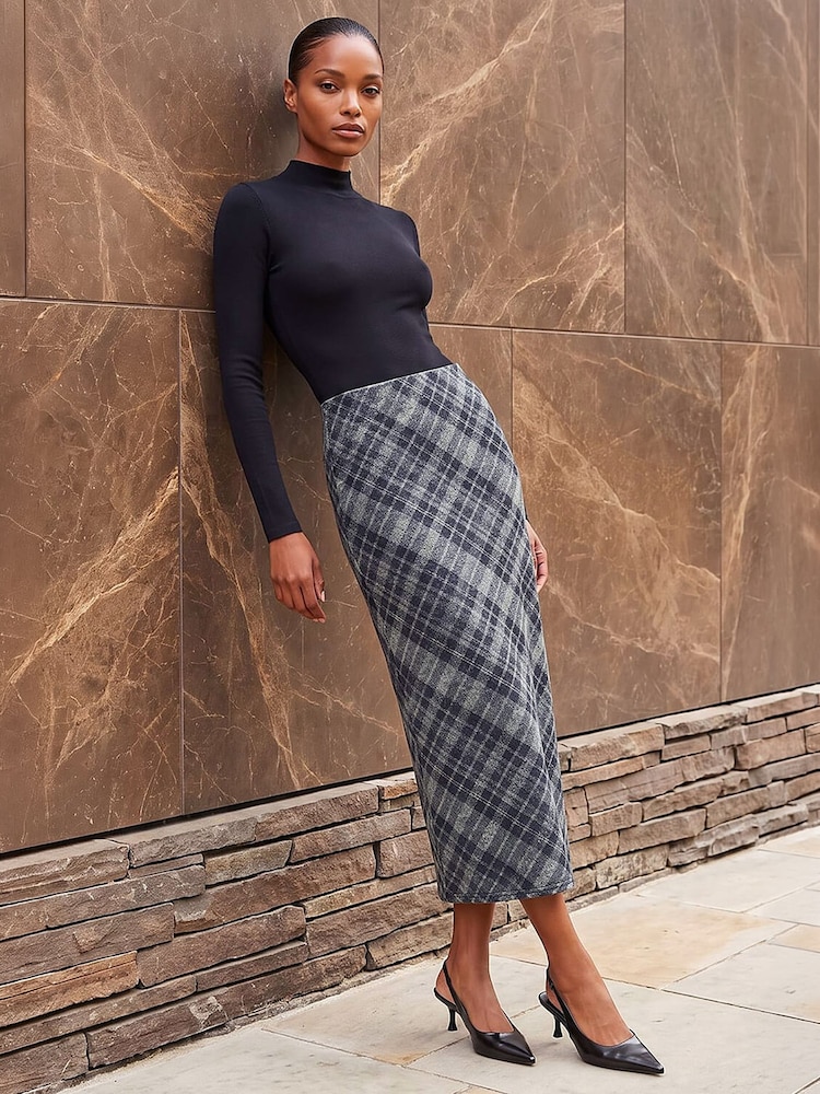 Roman Check Shadow Panel Skirt - Imagen 2 de 4 Roman Check Shadow Panel Skirt - Imagen 2 de 4
