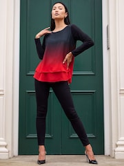 Roman Ombre Chiffon Overlay Top - Imagen 2 de 4