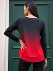 Roman Ombre Chiffon Overlay Top - Imagen 3 de 4