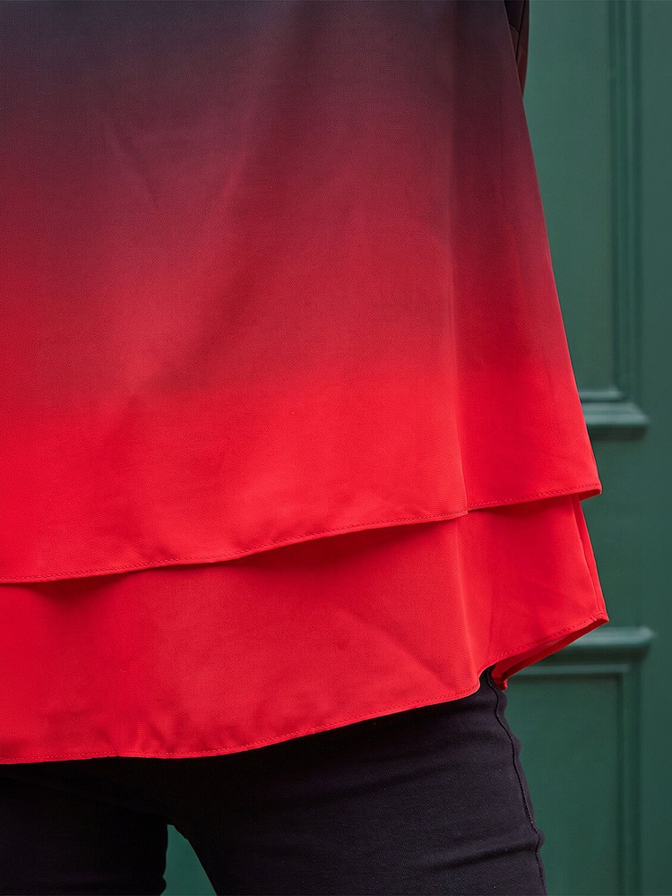 Roman Ombre Chiffon Overlay Top - Imagen 4 de 4