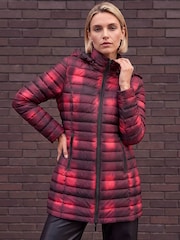 Roman Red Check Print Quilted Puffer Coat - Image 2 of 4